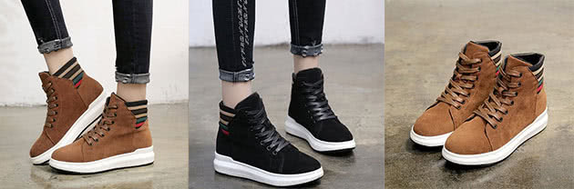 brawn and black sneakers